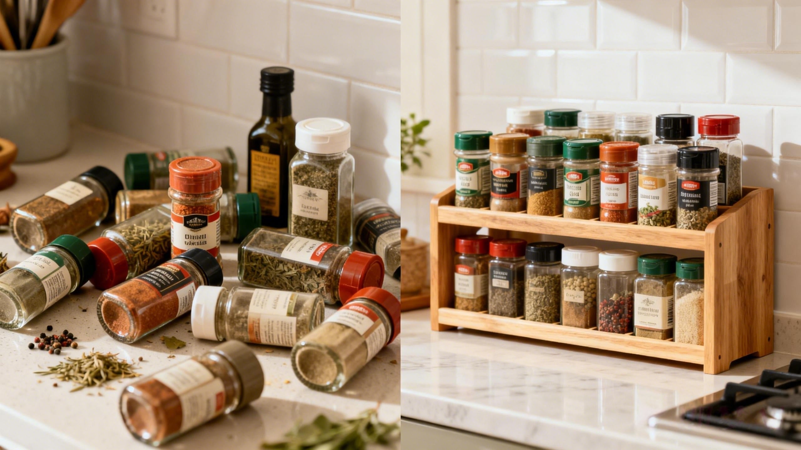Wooden vs Metal Spice Racks for Kitchen Organization