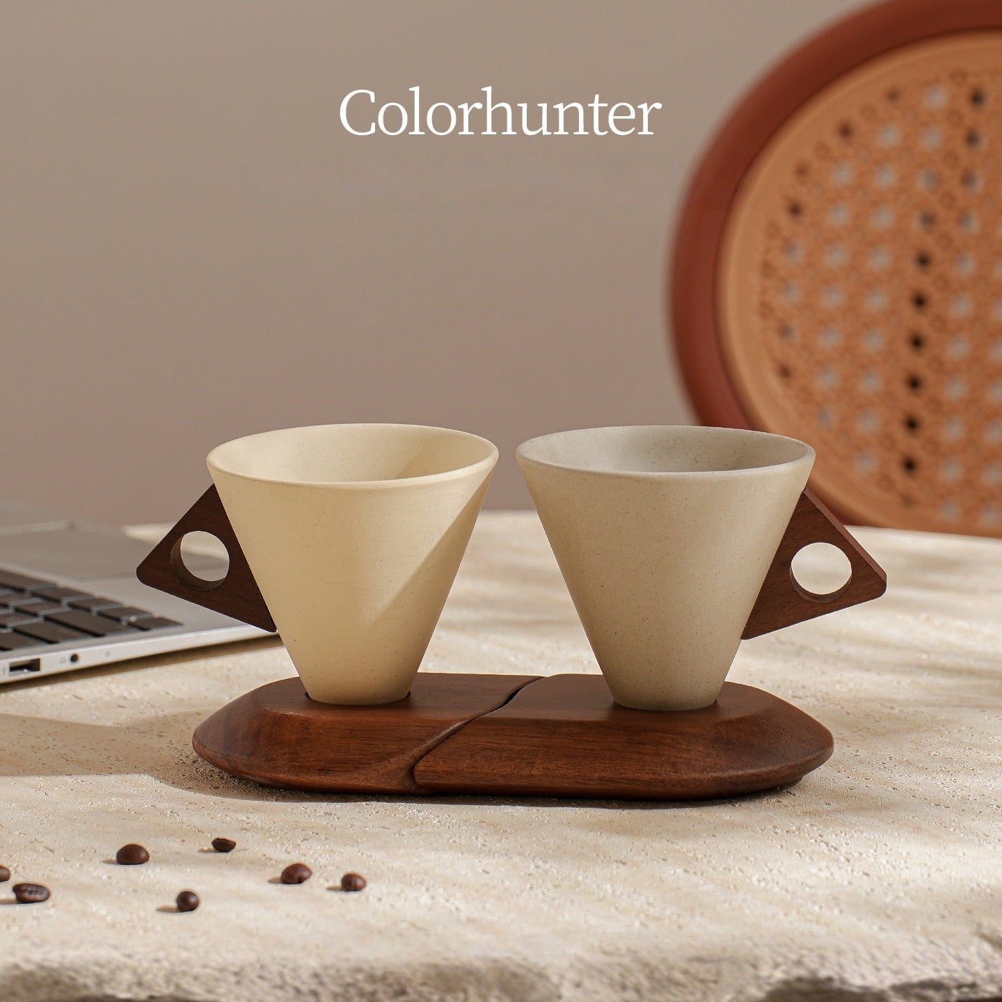 2 Pcs Handmade Rustic Stoneware Mug (250ml)