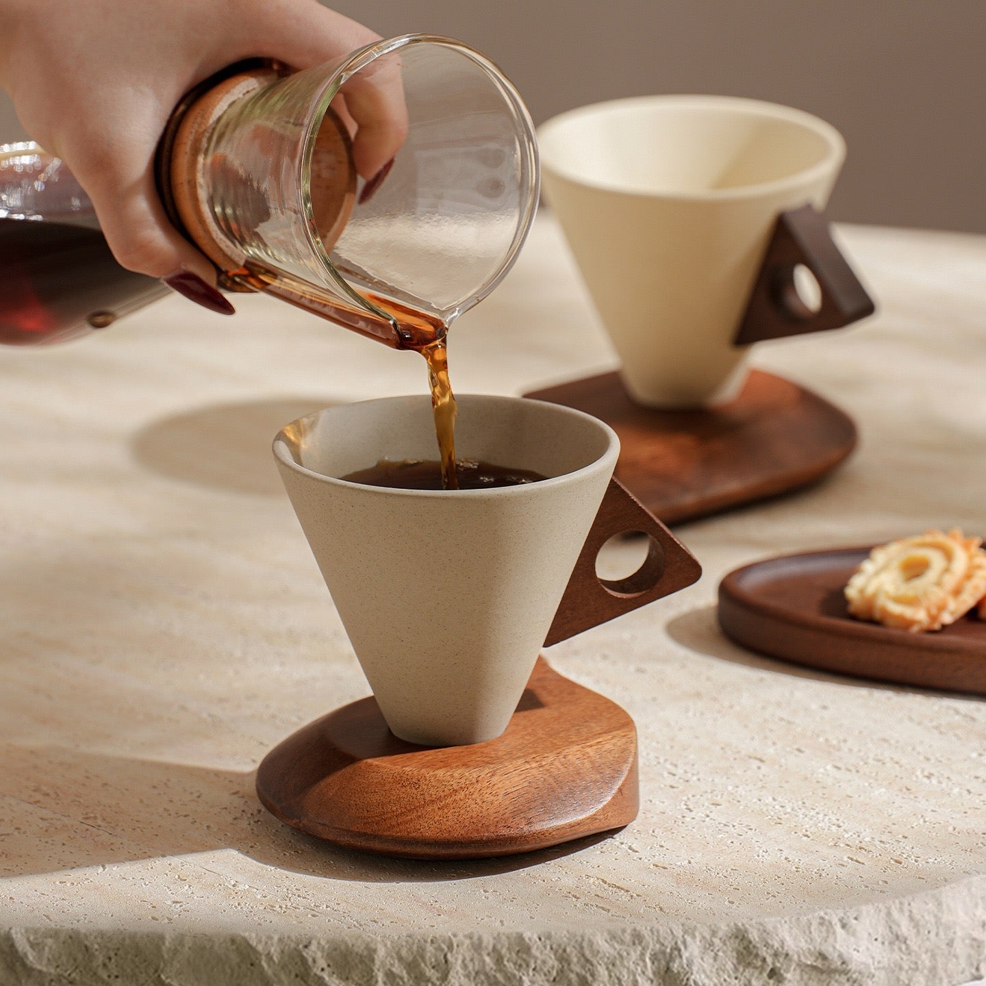 2 Pcs Handmade Rustic Stoneware Mug (250ml)