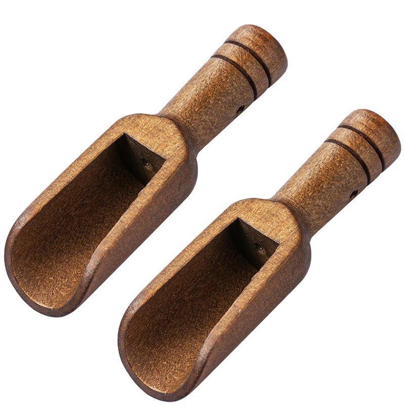 2Pcs Mini Beech Wood Spoons for Salt & Spices - OakoryOakory