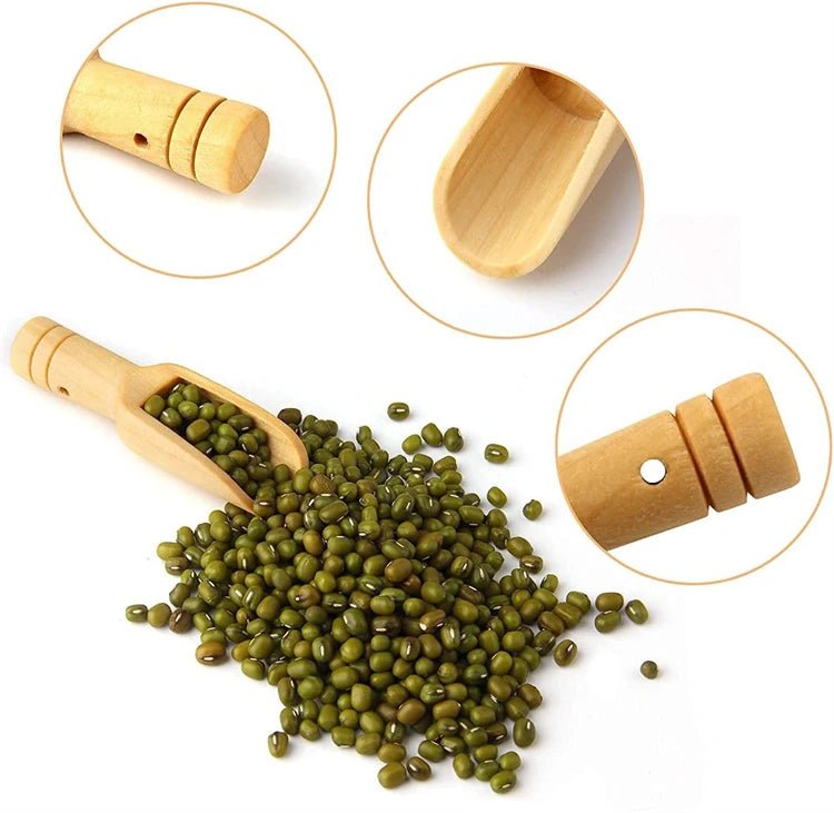 2Pcs Mini Beech Wood Spoons for Salt & Spices - OakoryOakory
