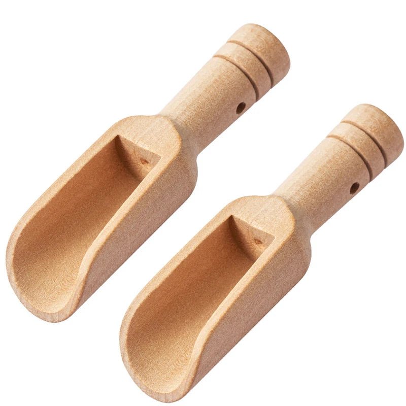 2Pcs Mini Beech Wood Spoons for Salt & Spices - OakoryOakory