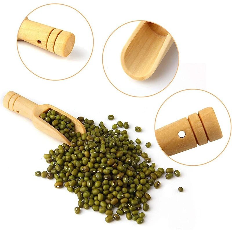 2Pcs Mini Beech Wood Spoons for Salt & Spices - OakoryOakory