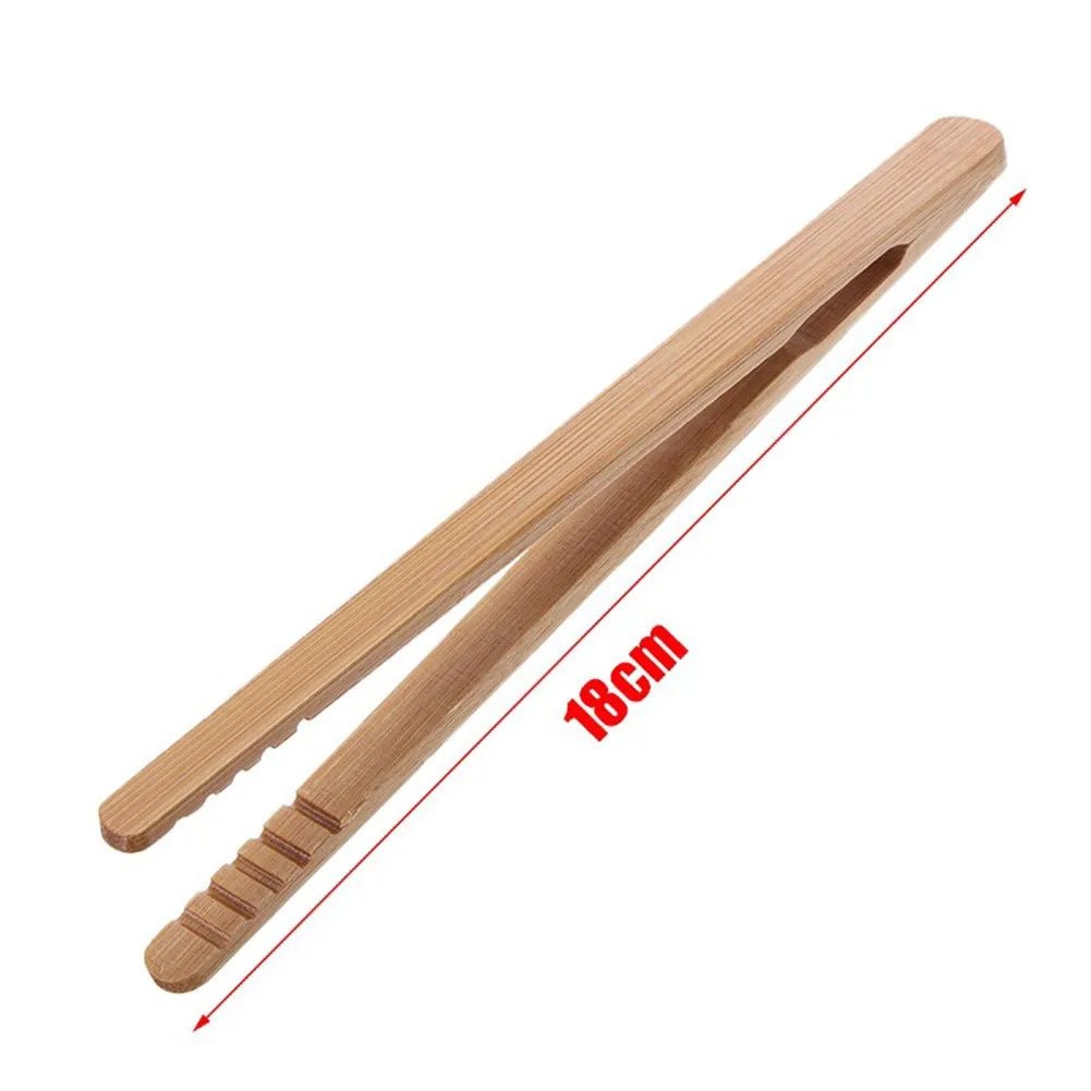 7 - Inch Bamboo Toaster Tongs | 2 - Piece Set - OakoryOakory