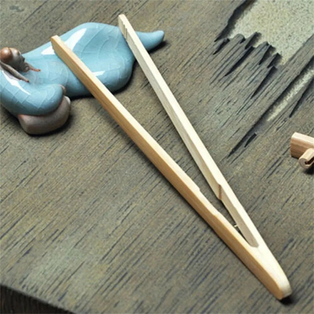 7 - Inch Bamboo Toaster Tongs | 2 - Piece Set - OakoryOakory
