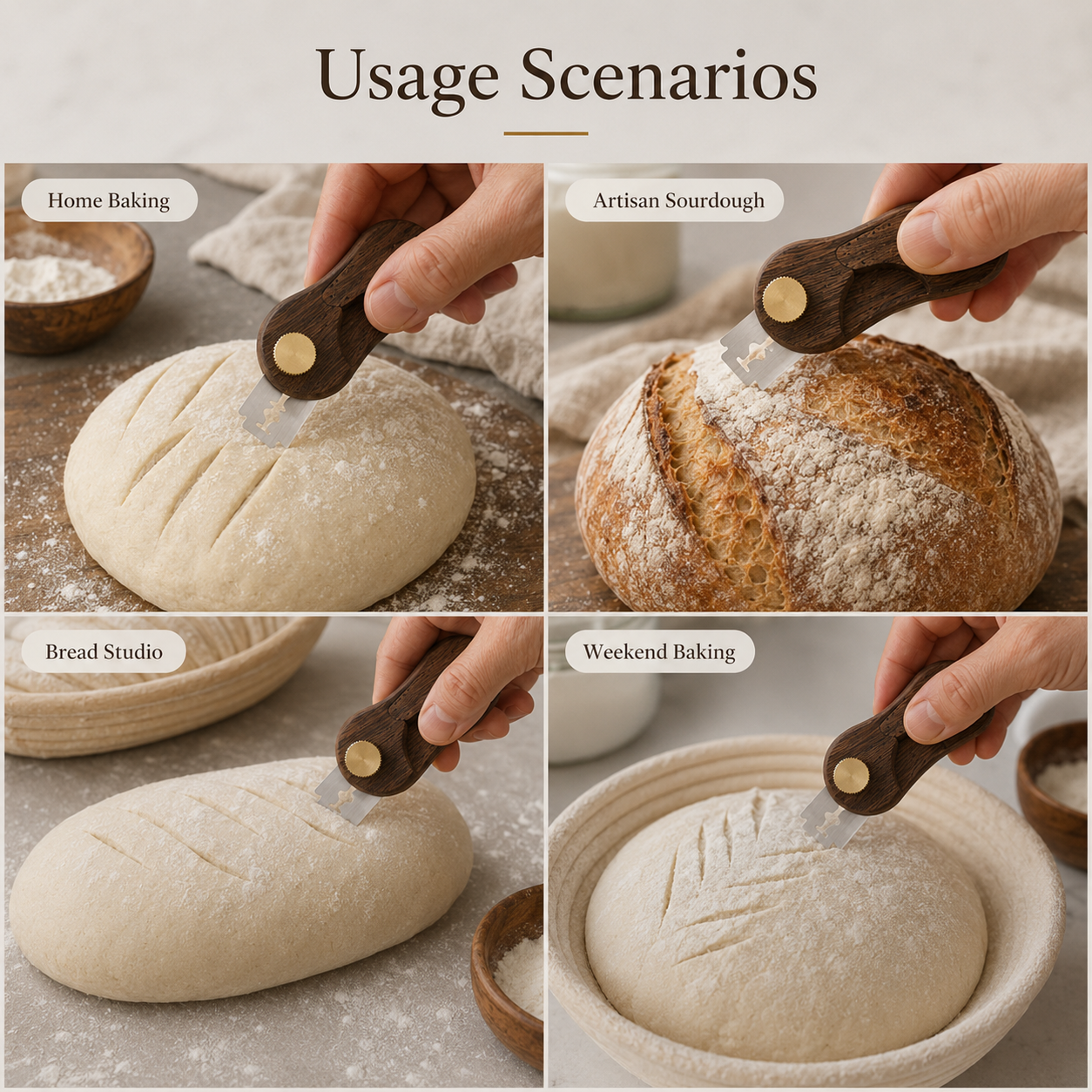 Walnut Wood Sourdough Bread Lame & Scoring Tool