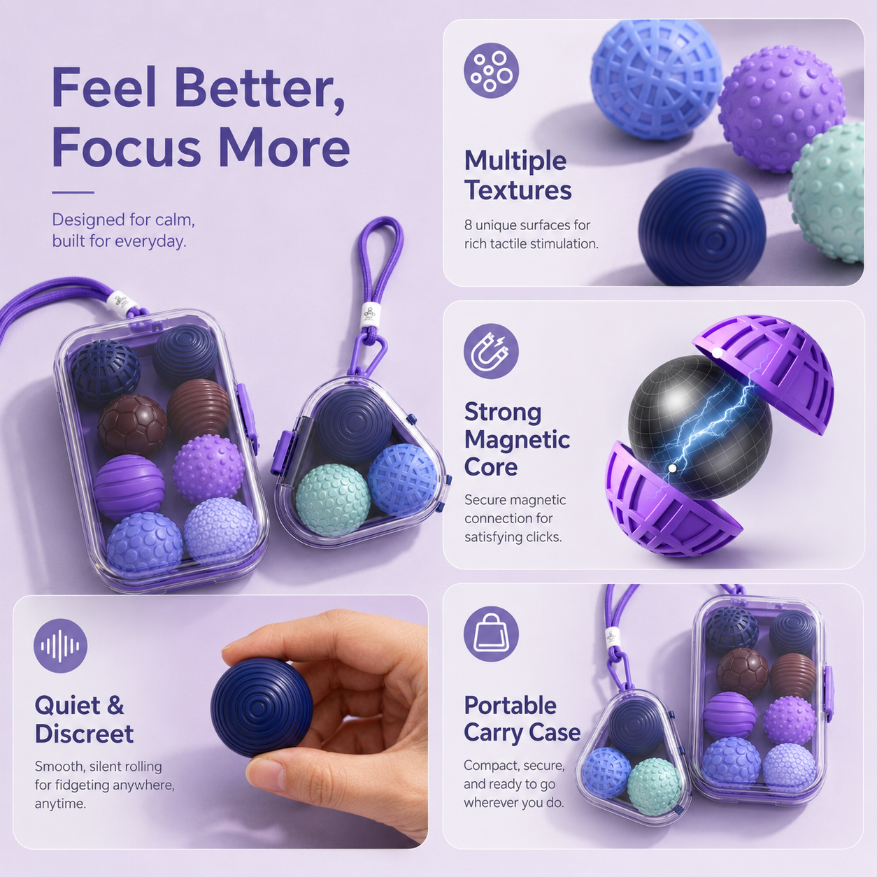Silicone Magnetic Fidget Balls