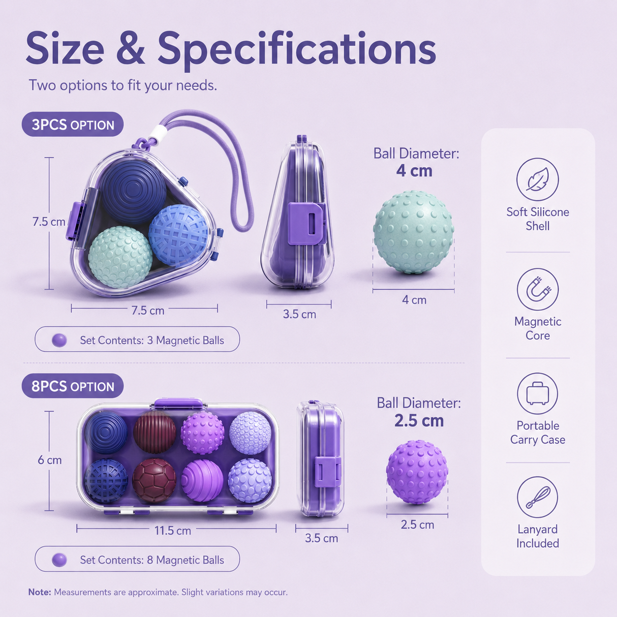Silicone Magnetic Fidget Balls
