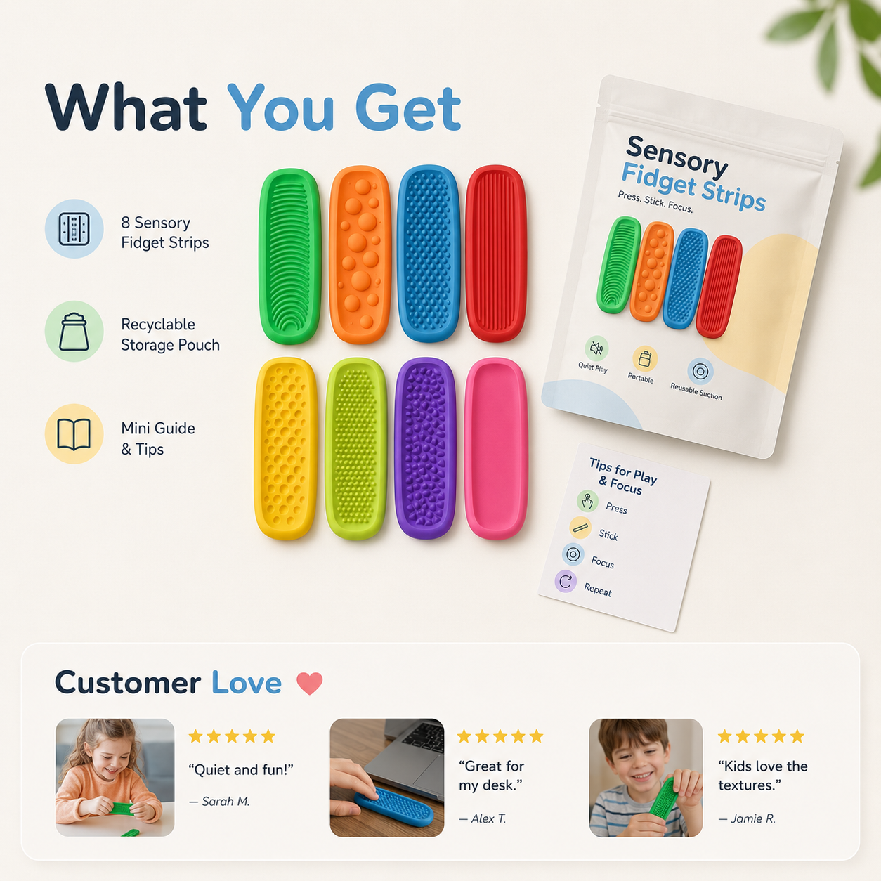 Sensory Fidget Stick 8 pcs