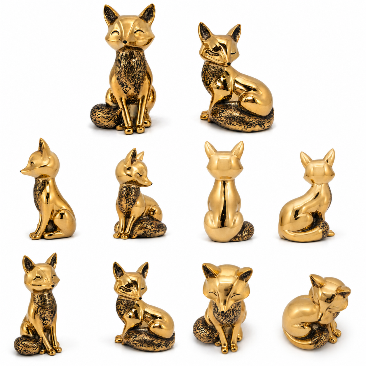 Golden Fox Family Ornament