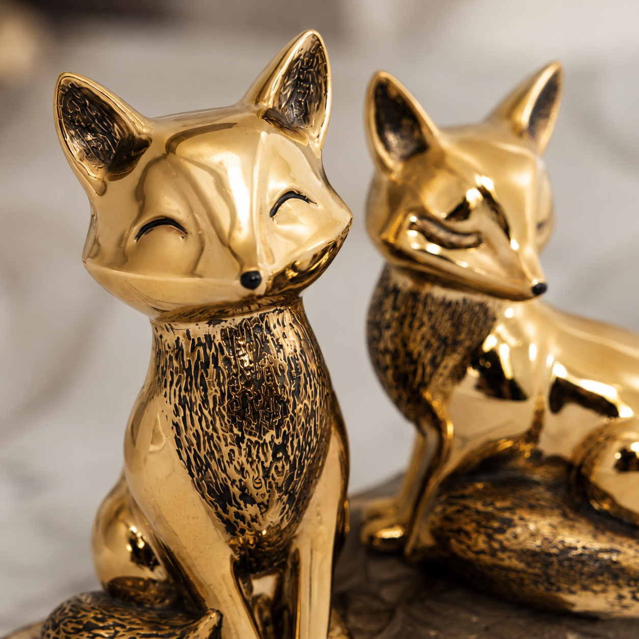 Golden Fox Family Ornament