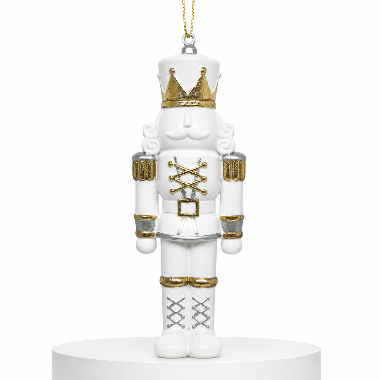 White Nutcracker Soldier Ornament