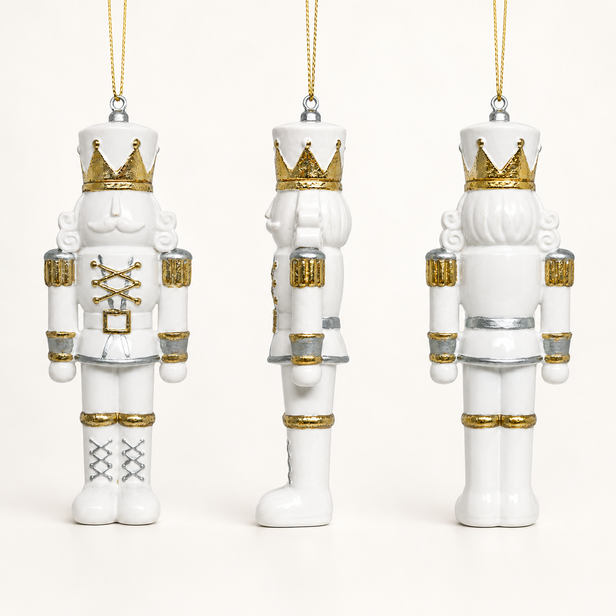 White Nutcracker Soldier Ornament