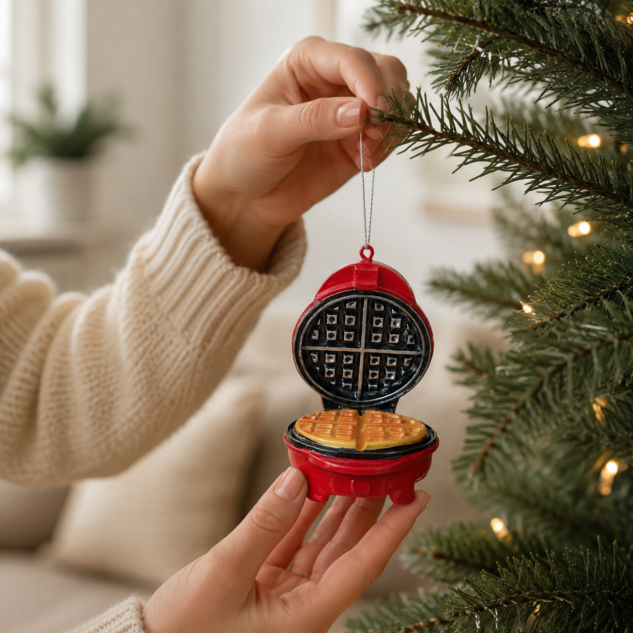 Mini Waffle Maker Ornament