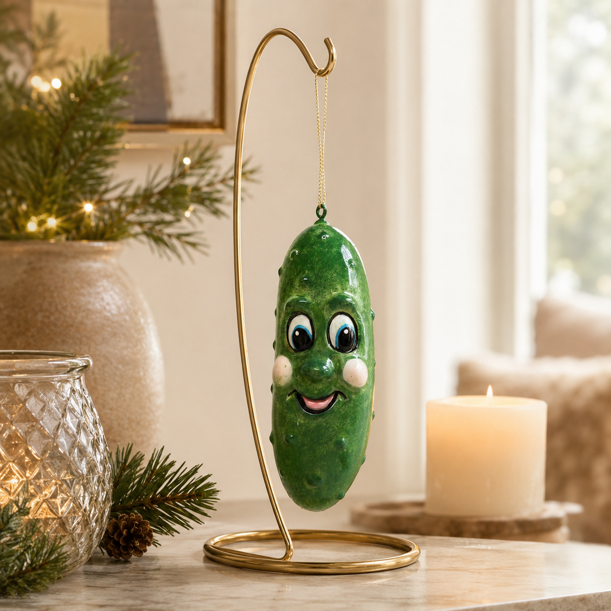 Cute Pickle Ornament