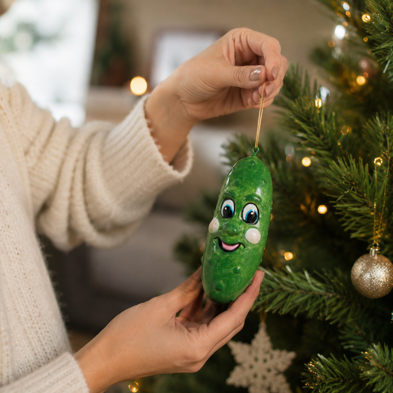 Cute Pickle Ornament