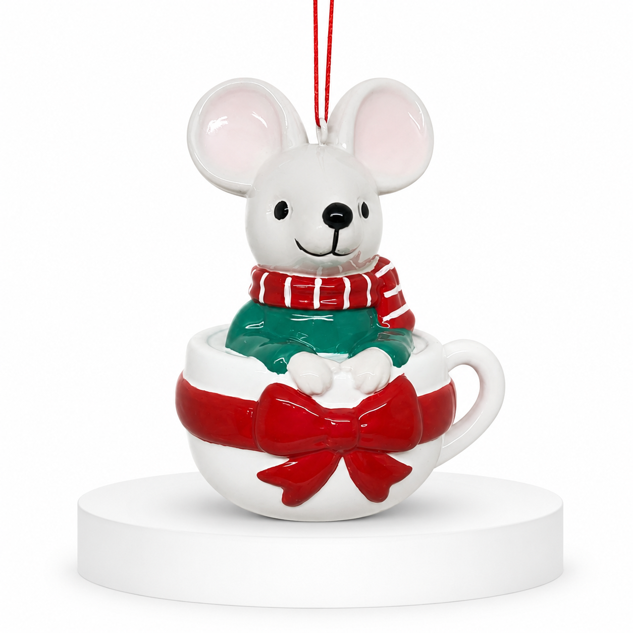 Mouse Tea Cup Ornament