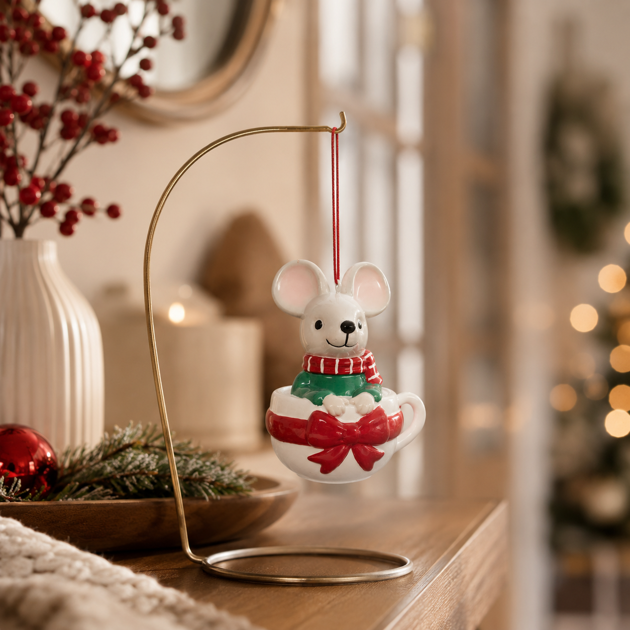 Mouse Tea Cup Ornament