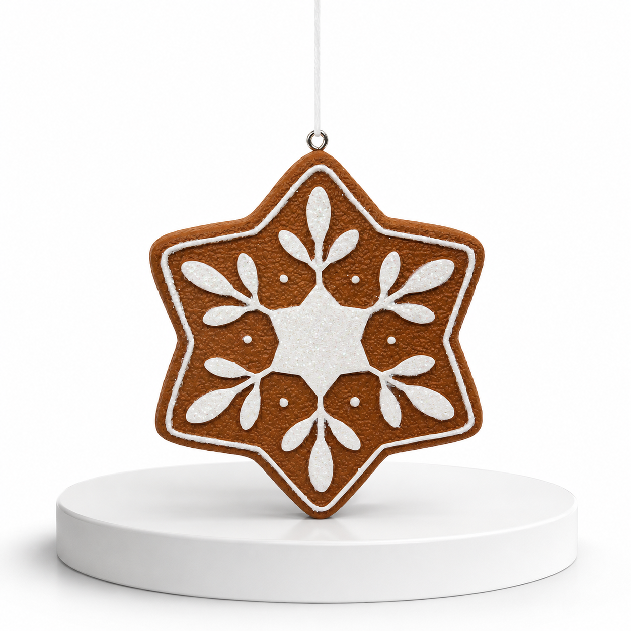 Gingerbread Snowflake Ornament