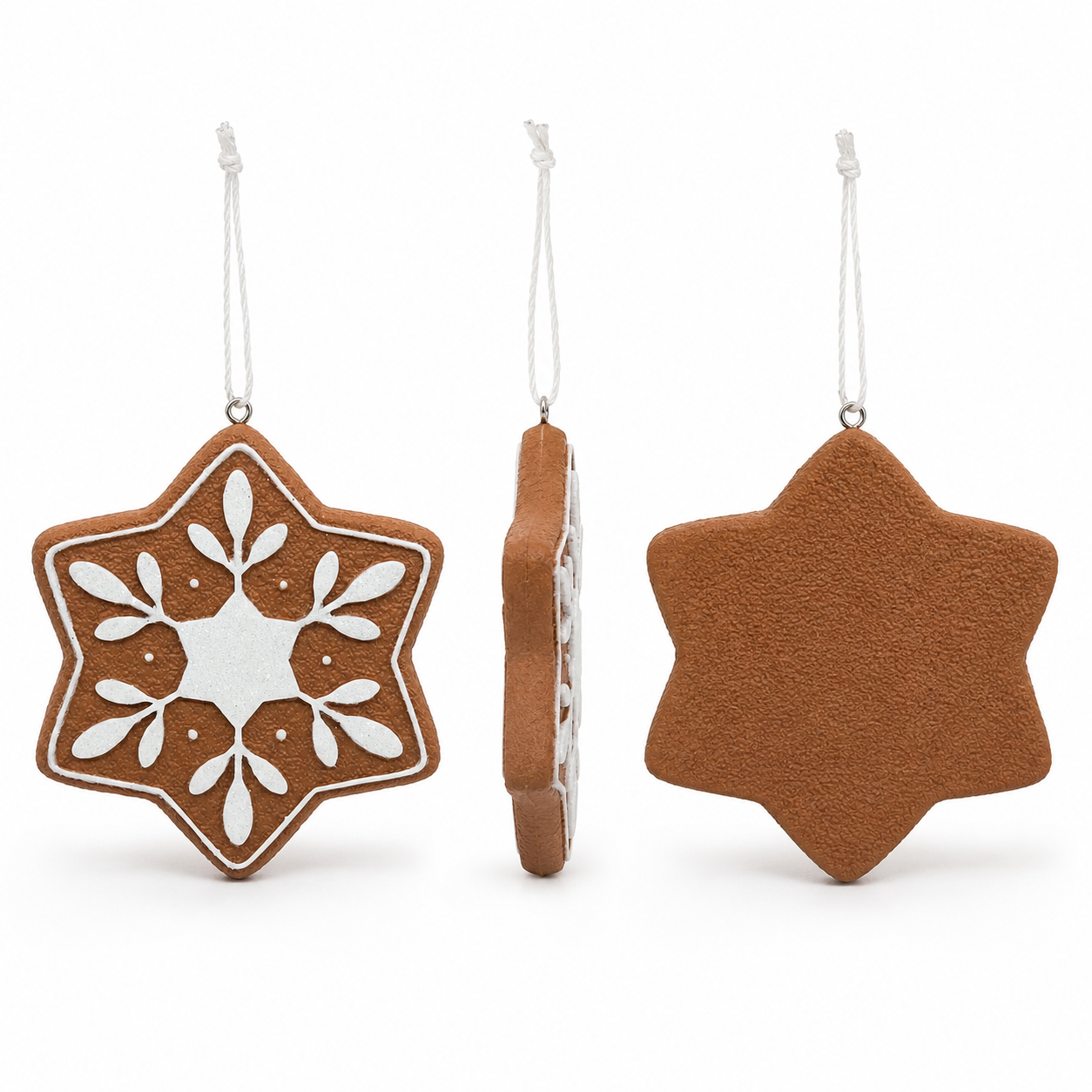 Gingerbread Snowflake Ornament