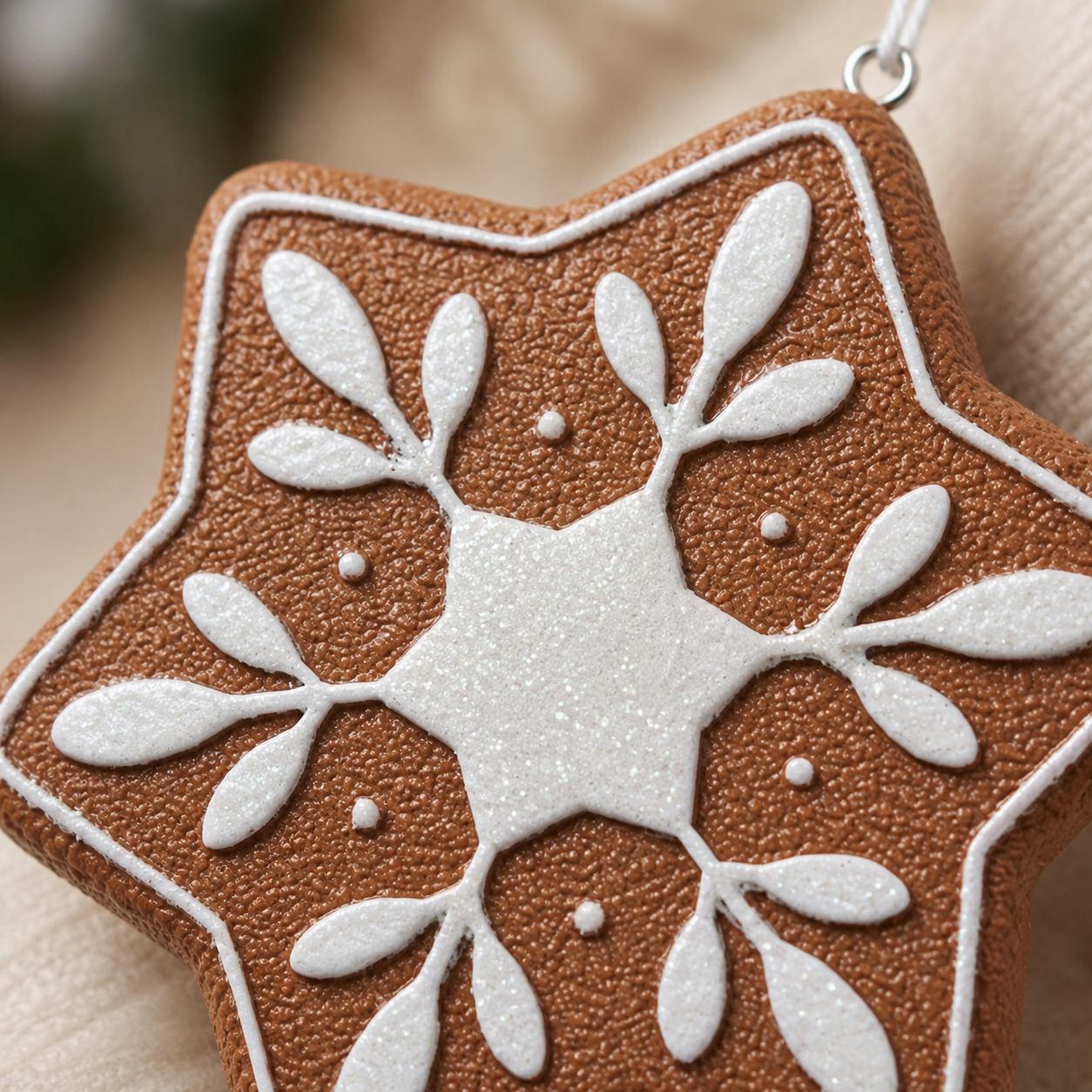 Gingerbread Snowflake Ornament