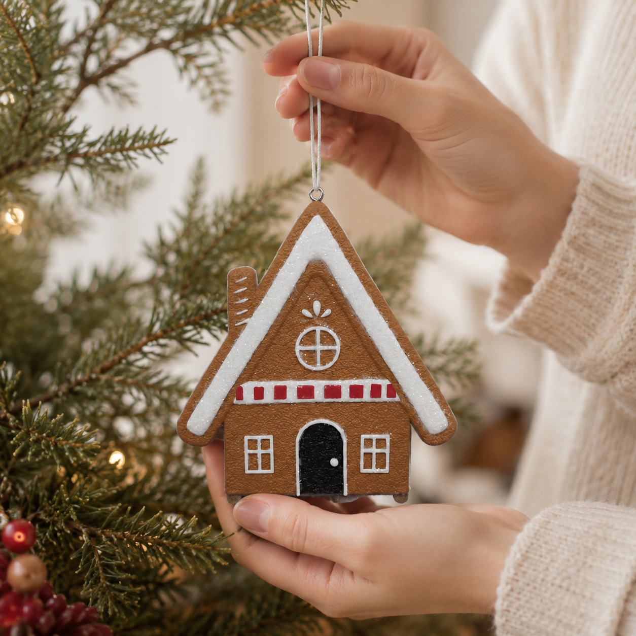 Gingerbread House Christmas Ornament