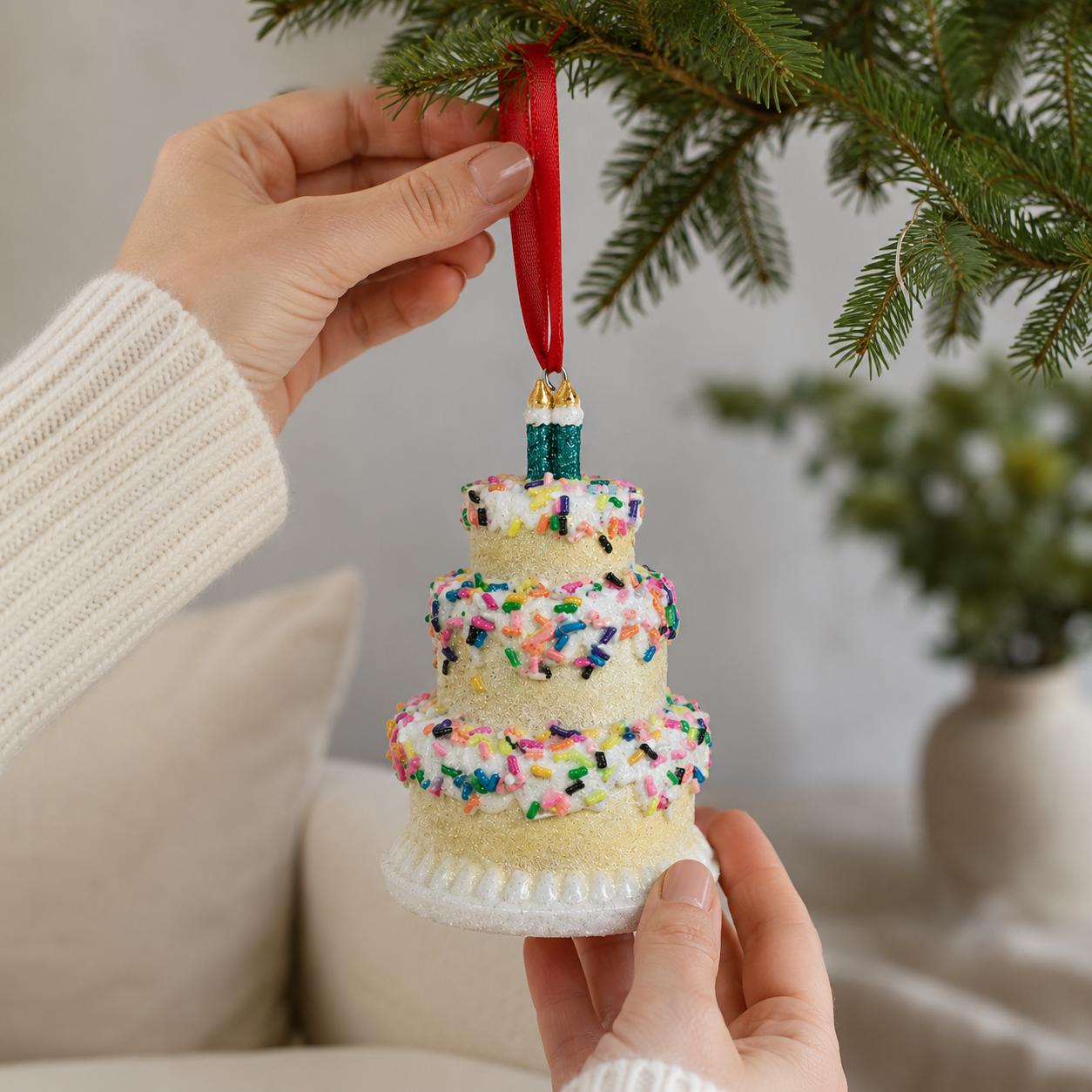 Colorful Birthday Cake Ornament