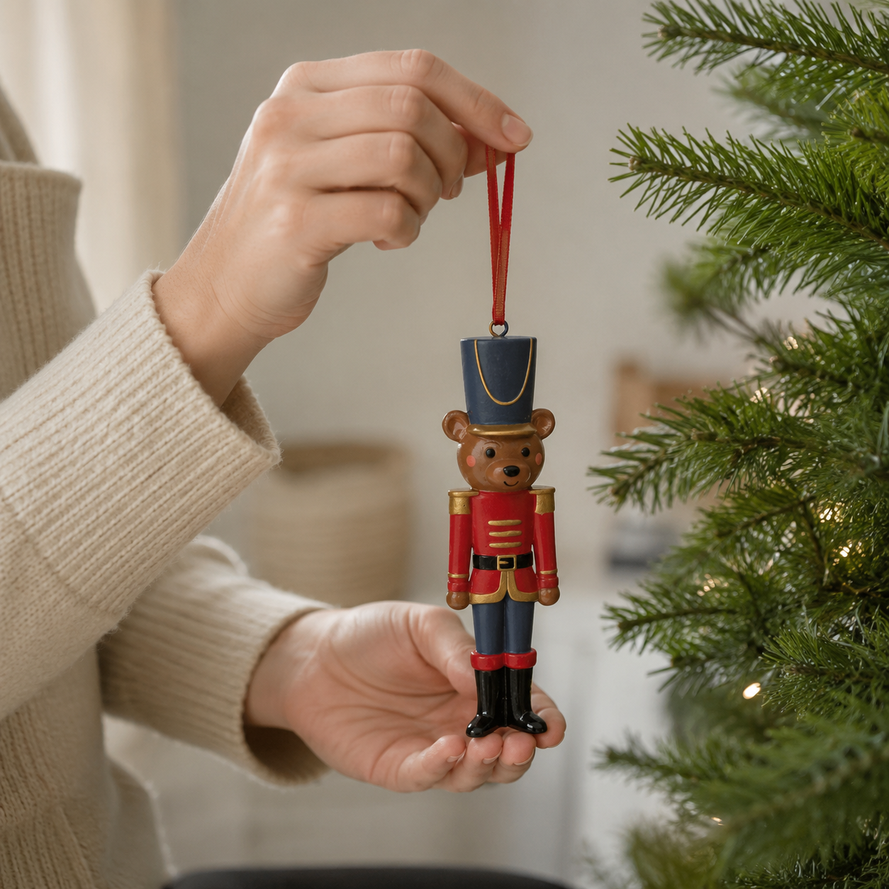 Nutcracker Bear Christmas Ornament