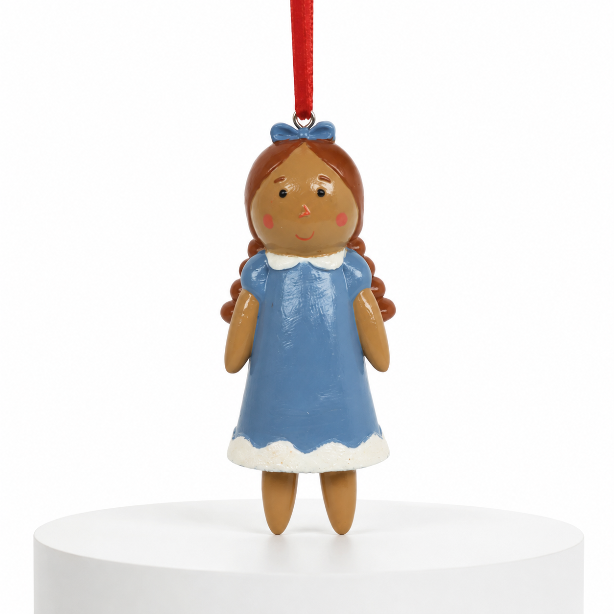 Blue Dress Girl Christmas Ornament