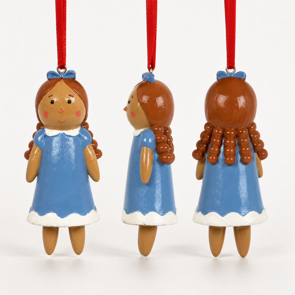 Blue Dress Girl Christmas Ornament