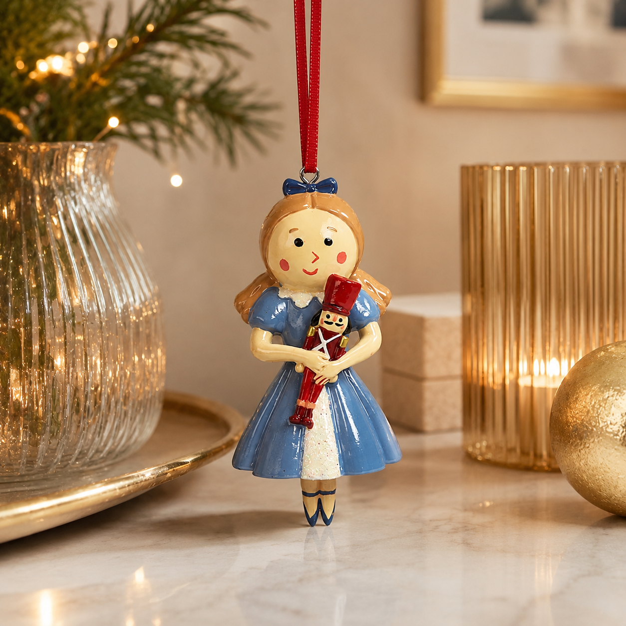 Clara with Nutcracker Ornament