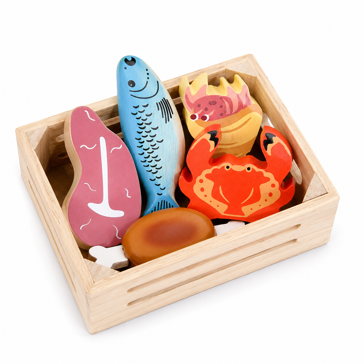 Montessori Wooden Play Food Set - Pretend Kitchen Toys | oakory