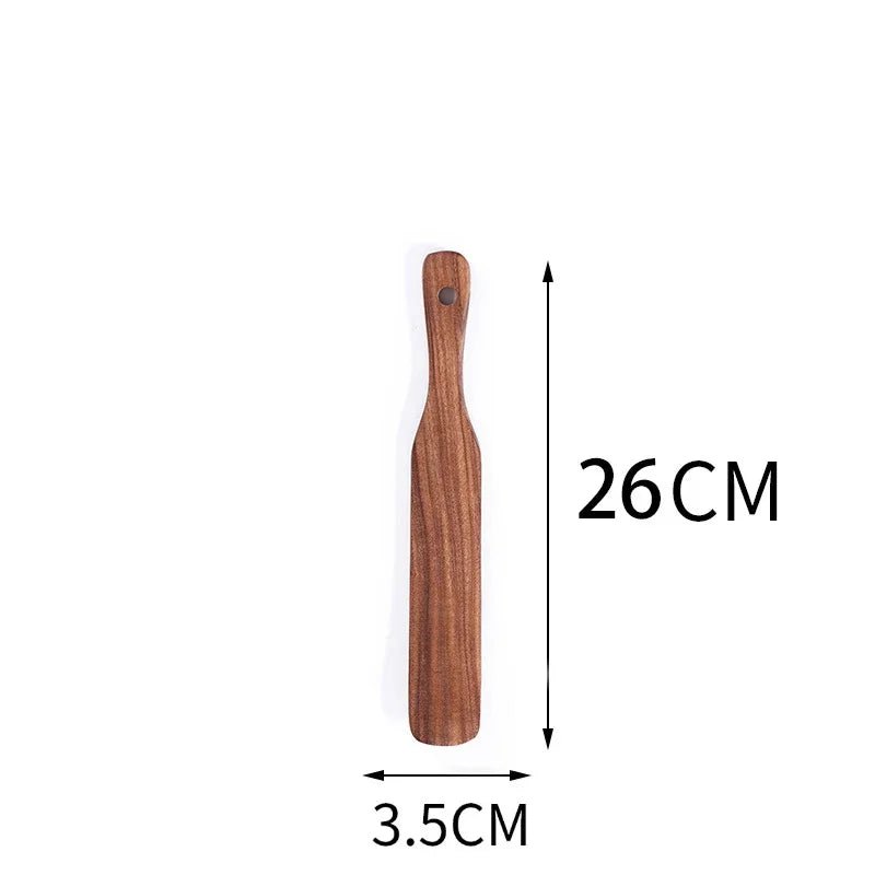 Acacia Wood Spatula Set – Nonstick Kitchen Utensils - OakoryOakory