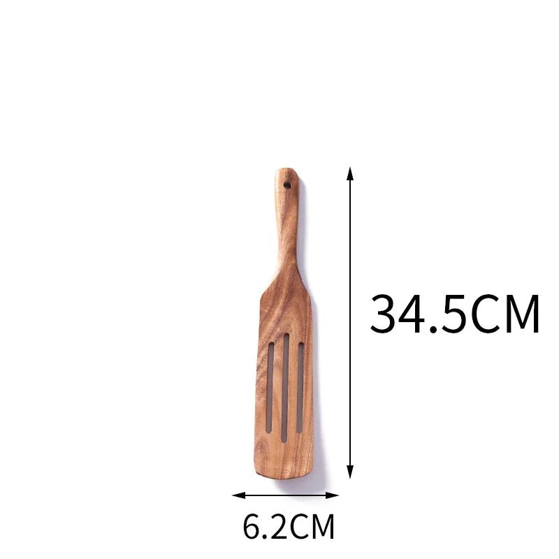 Acacia Wood Spatula Set – Nonstick Kitchen Utensils - OakoryOakory