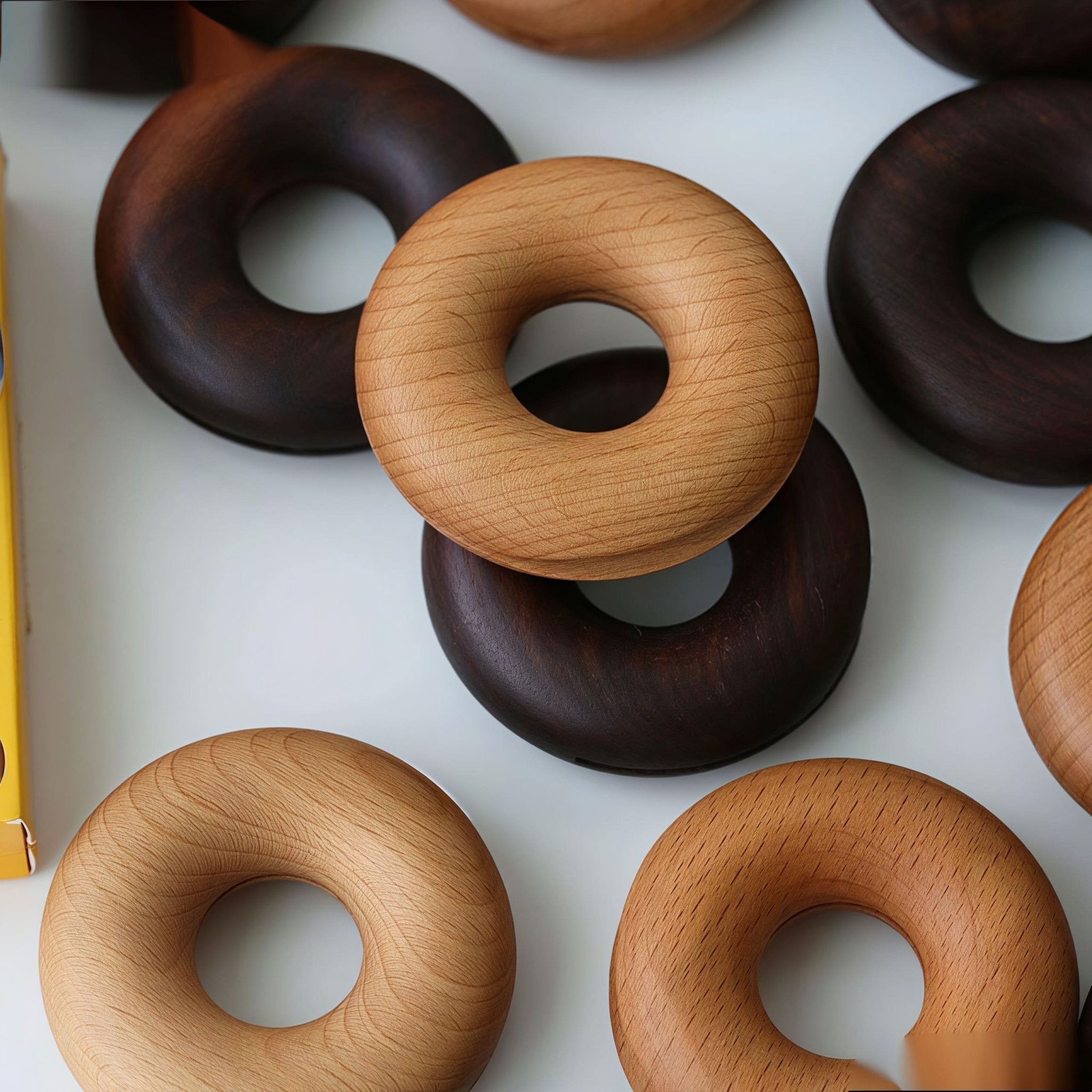 Donut Shape Wooden Bag Clips - Set of 2