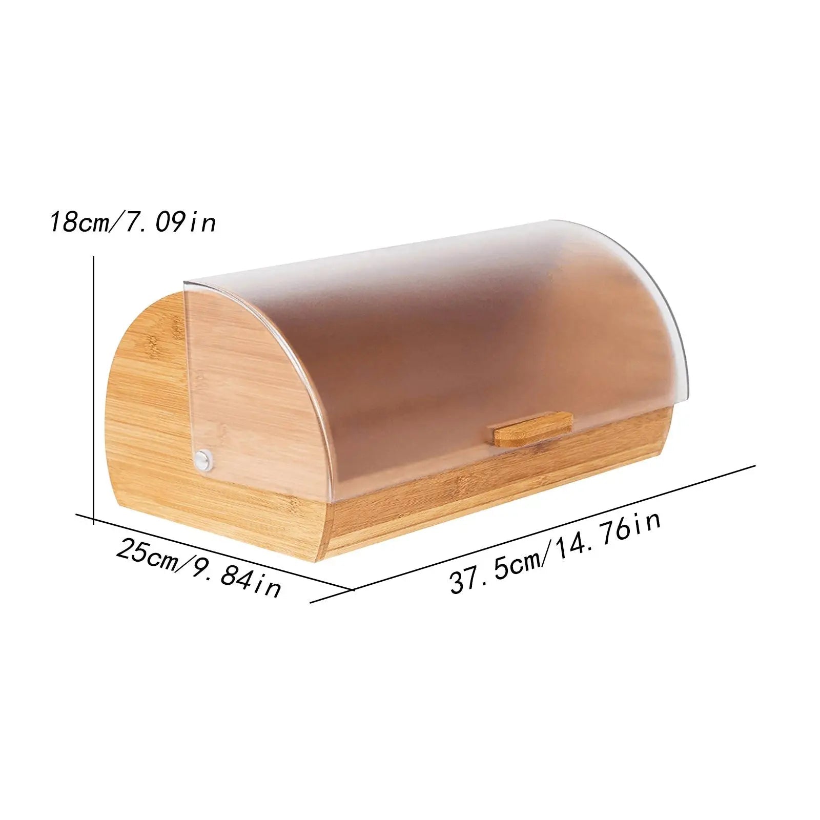 Large Bamboo Bread Box & Countertop Food Storage Bin
