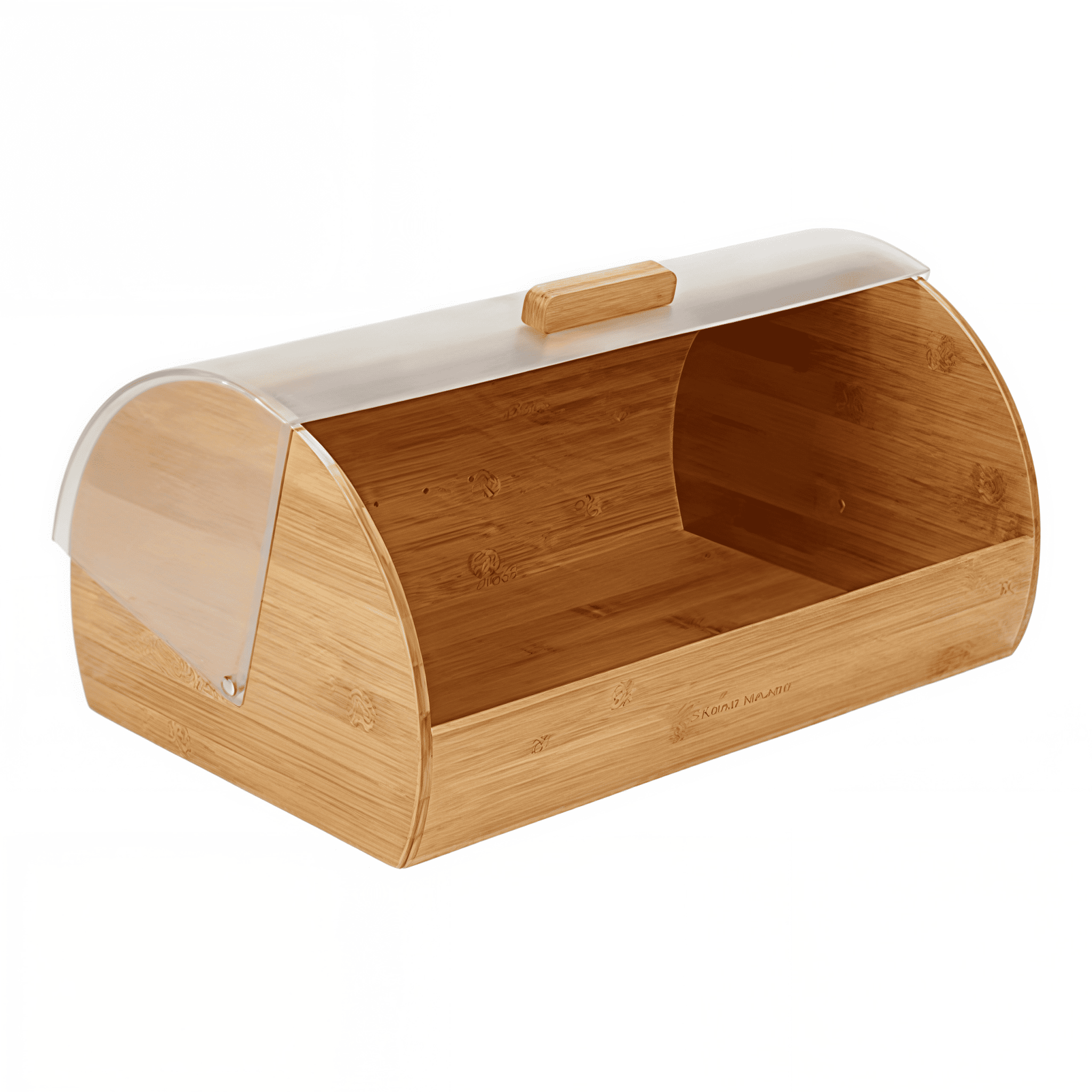 Large Bamboo Bread Box & Countertop Food Storage Bin