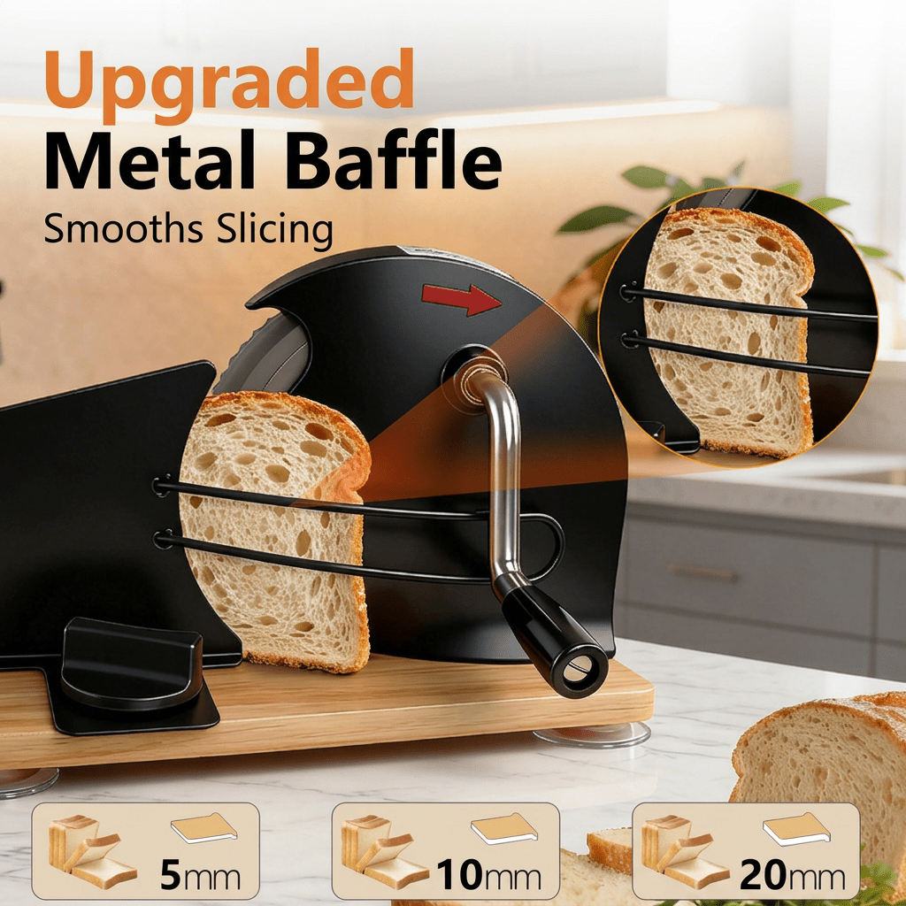 Manual Adjustable Bread Slicer | Vintage Wooden Slicer