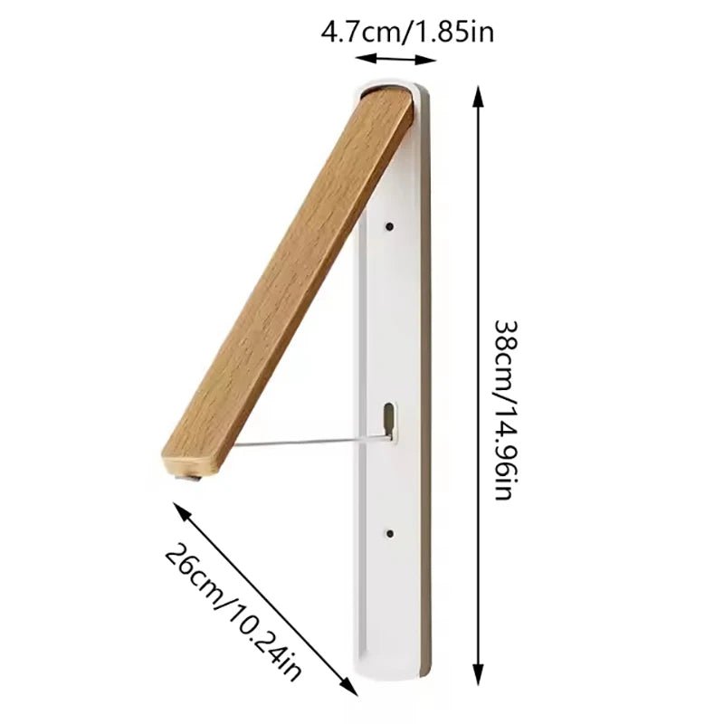 No-Drill Retractable Folding Clothes Drying Rack
