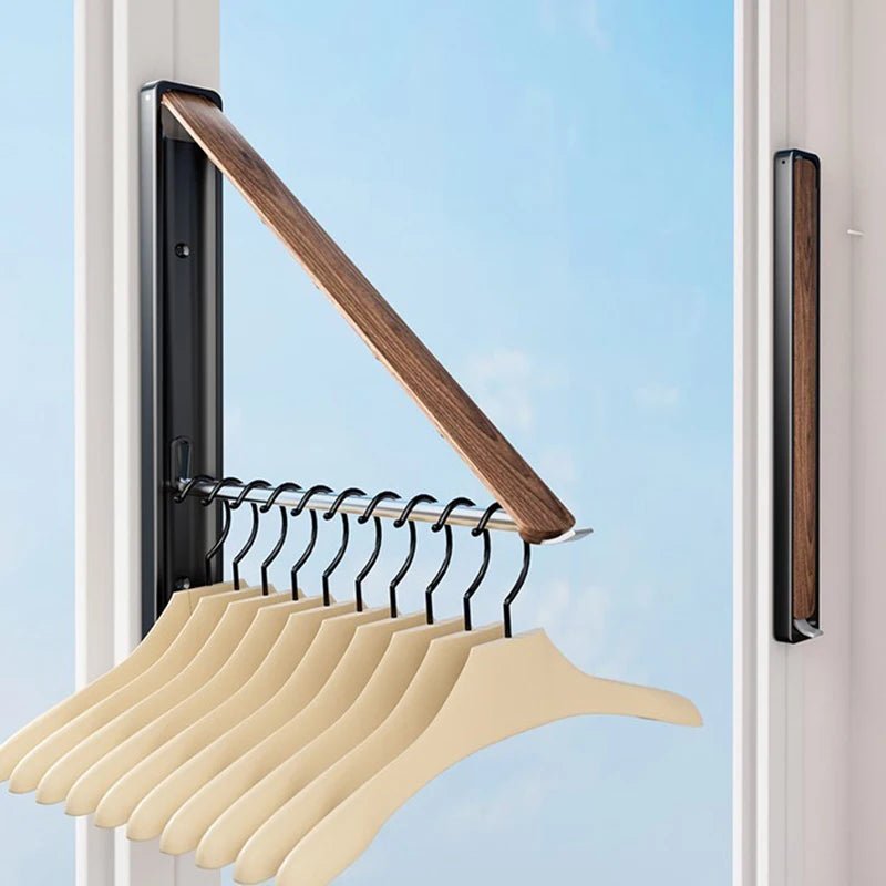 No-Drill Retractable Folding Clothes Drying Rack