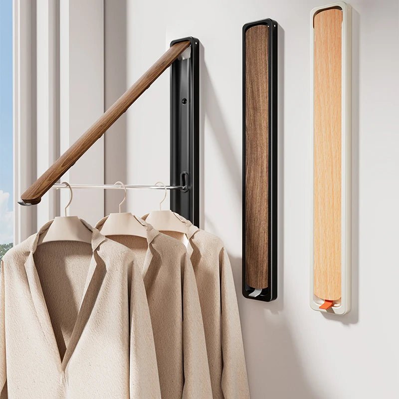 No-Drill Retractable Folding Clothes Drying Rack