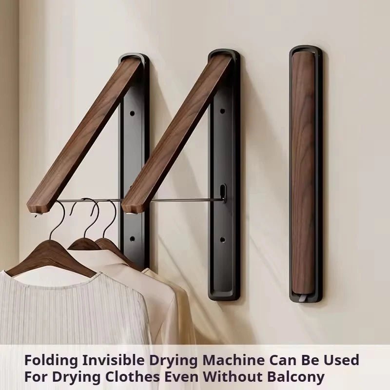 No-Drill Retractable Folding Clothes Drying Rack