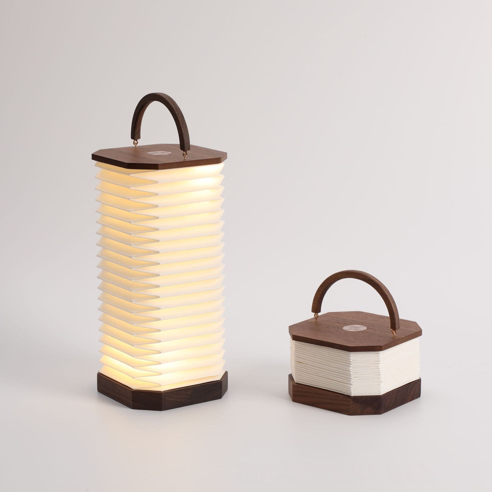 Portable Wooden Accordion Lamp Night Light