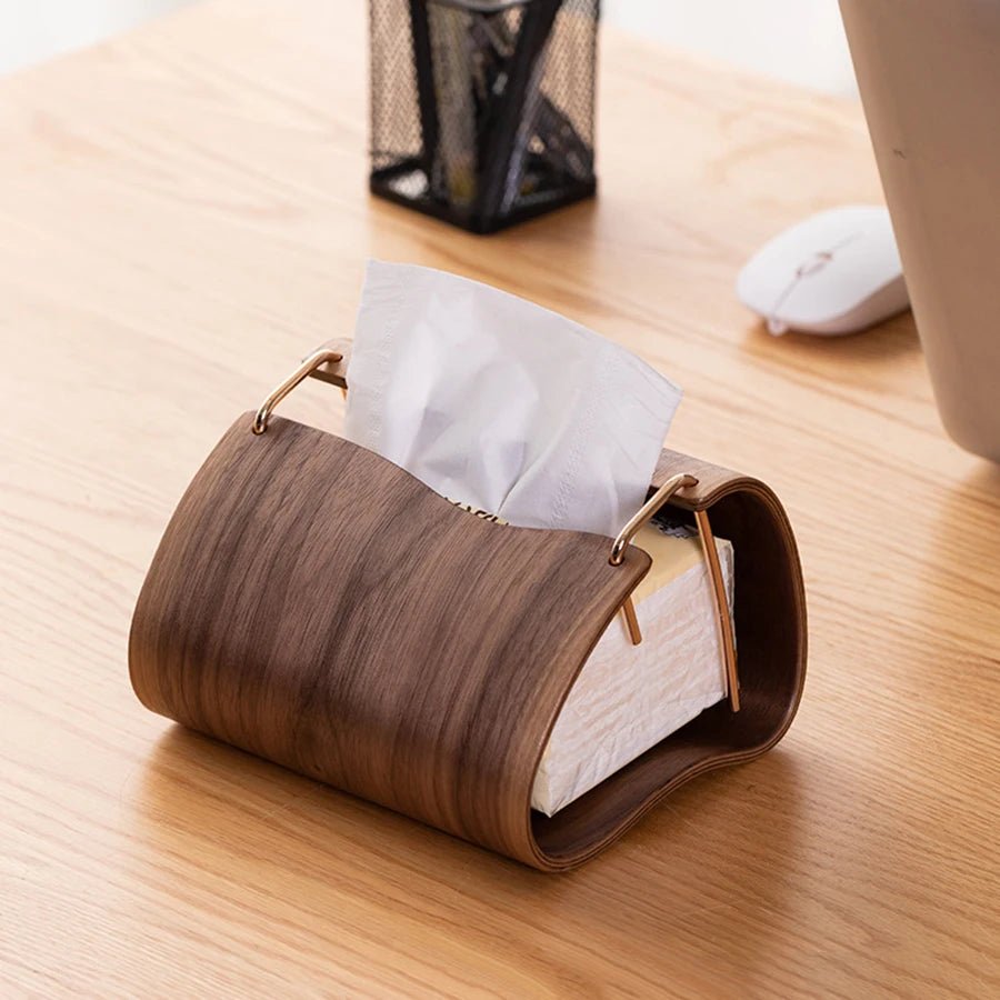 Retro Wooden Tissue Box Cover & Nordic Napkin Holder