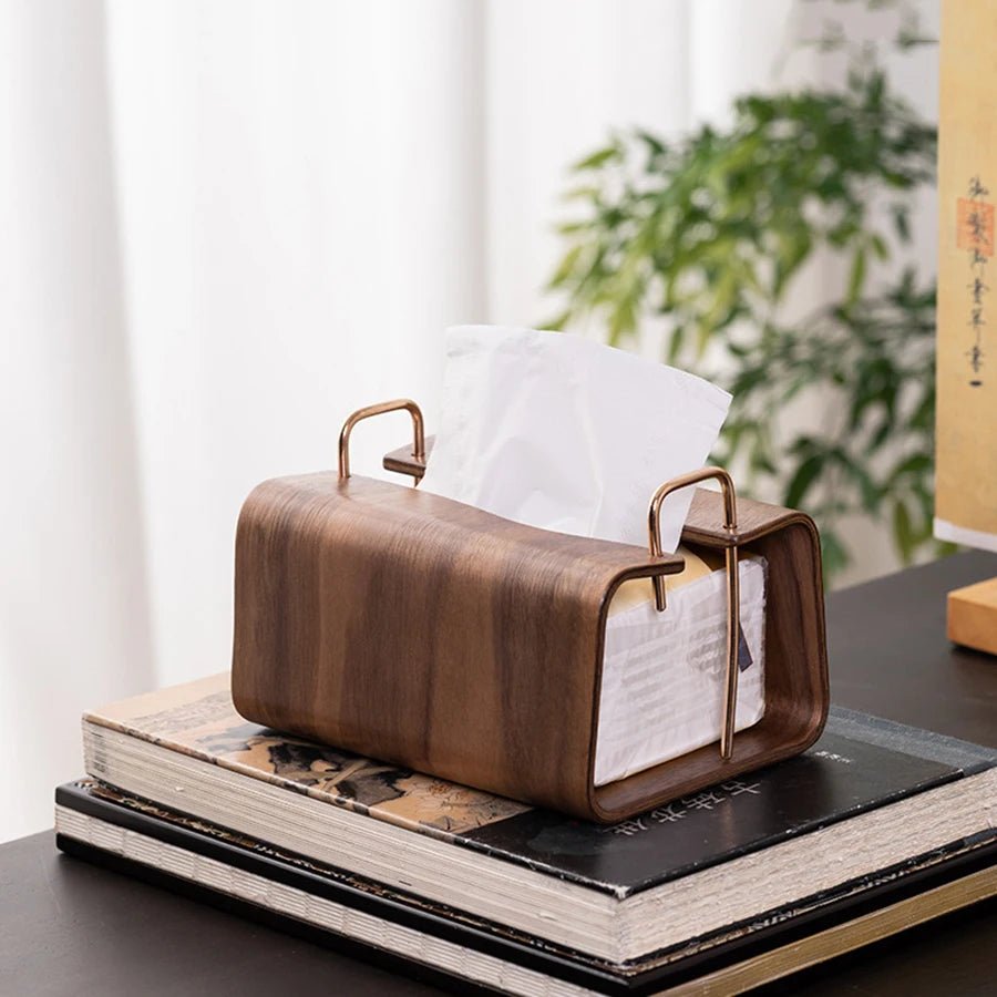 Retro Wooden Tissue Box Cover & Nordic Napkin Holder