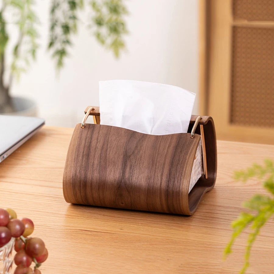 Retro Wooden Tissue Box Cover & Nordic Napkin Holder