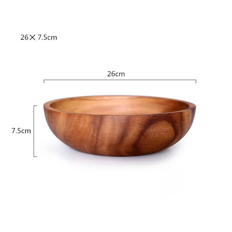Solid Acacia Wood Salad Bowl Set | Includes Servers - OakoryOakory