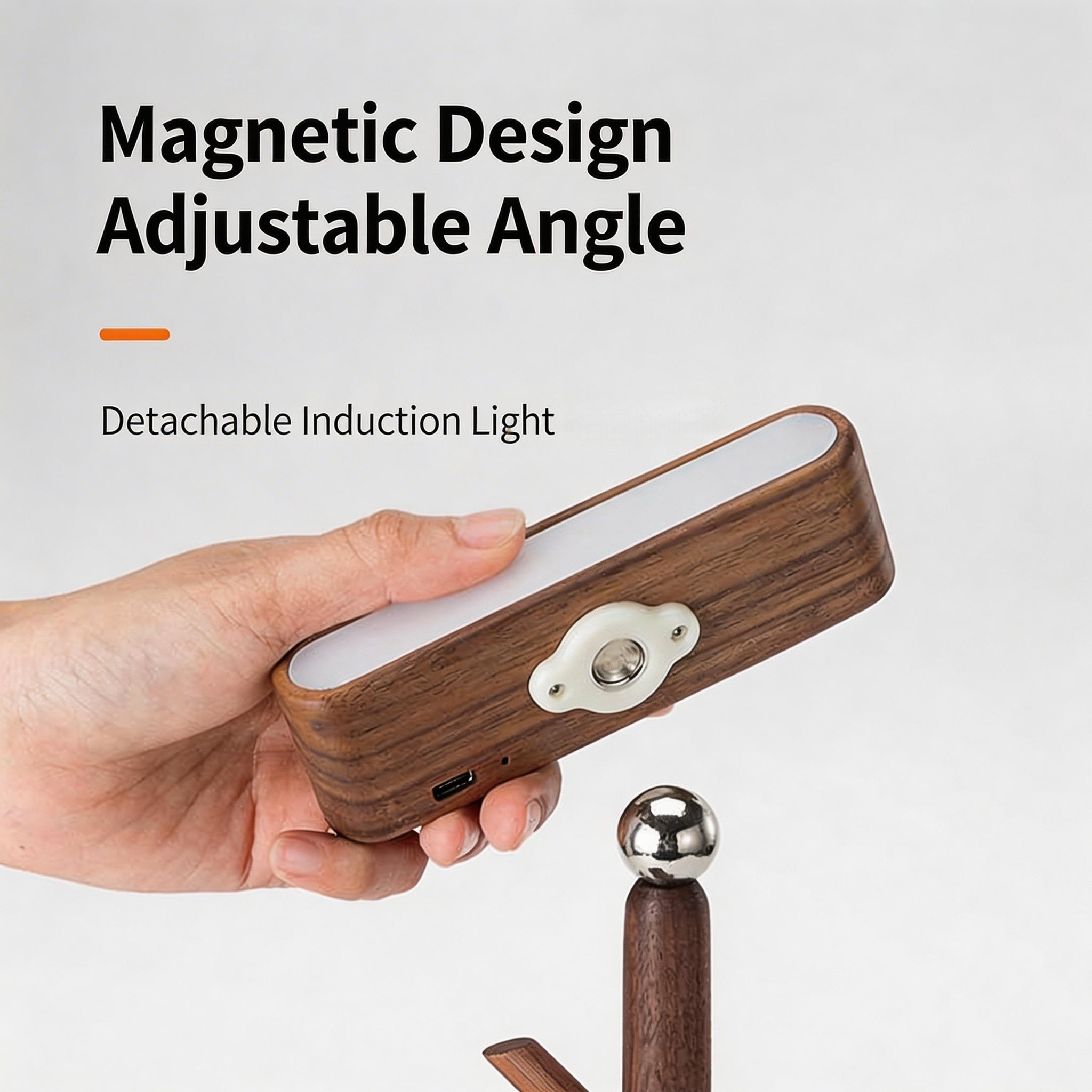 Solid Wood LED Desk Lamp Rechargeable - OakoryOakory