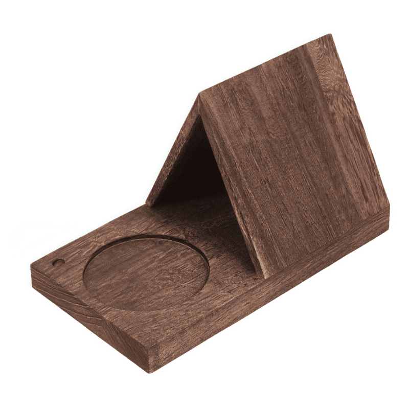 Triangle Wooden Book Rest with Cup Holder