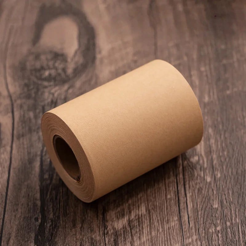 Vintage Wooden Hanging Note Board with Kraft Paper Roll